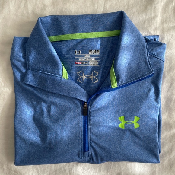 Under Armour Other - Under Armour Blue and Neon Green Dri-Fit Pull Over